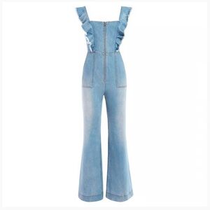 Alice + Olivia Light Blue Denim Overalls